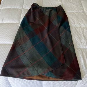 emanuel ungaro parallele paris plaid wrap skirt